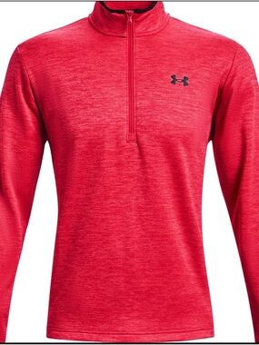 UNDER ARMOUR Armour Fleece Quarter Zip Men’s Sweatshirt Red Running Gym